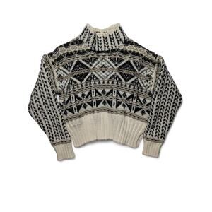 Splendid Merino Wool Nordic Fair Isle Sweater – Made in Uruguay – Size M